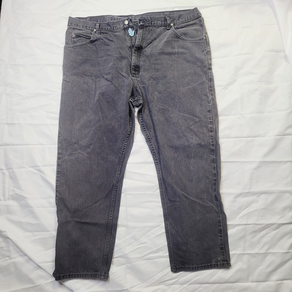 Wrangler Other - Wrangler Vintage Mens Faded Black Straight Leg Denim Jeans 42x30 - J73
